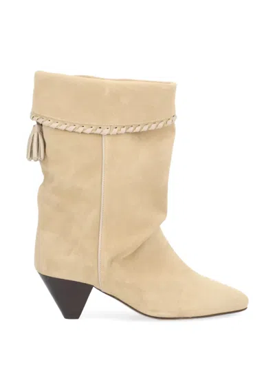 Isabel Marant Dalby Tassel Detailed Boots In Neutral