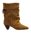 Isabel Marant Ryska Slouchy Suede Booties In Brown