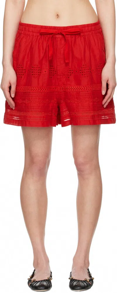 Isabel Marant Damina Short In Red