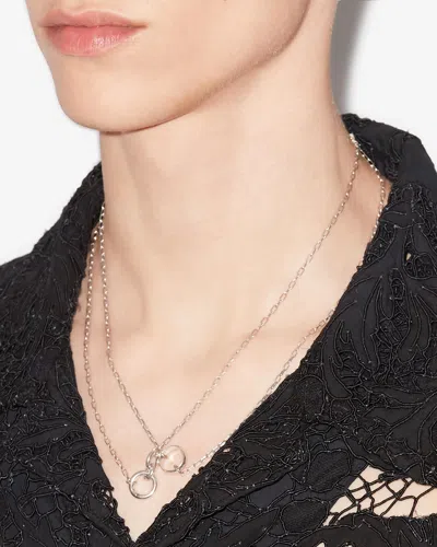 Isabel Marant Dancing Ring Man Necklace In Metallic