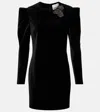Isabel Marant Danee Embellished Velvet Minidress In Black