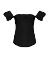 Isabel Marant Daniela Convertible Off-the-shoulder Hemp-blend Top In Black