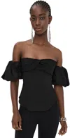 Isabel Marant Daniela Convertible Off-the-shoulder Hemp-blend Top In Black