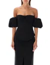 Isabel Marant Daniela Convertible Off-the-shoulder Hemp-blend Top In Black