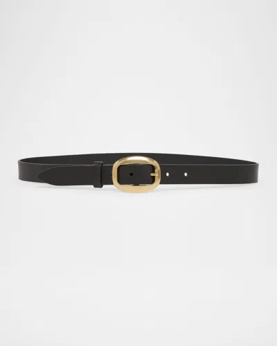 Isabel Marant Dara Buckle Leather Belt In Black