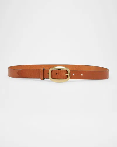 Isabel Marant Dara Buckle Leather Belt In Orange