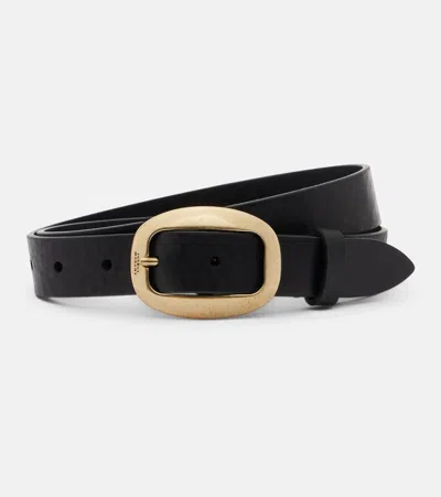 Isabel Marant Dara Leather Belt In Black