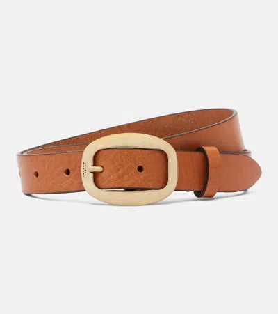 Isabel Marant Dara Leather Belt In Brown
