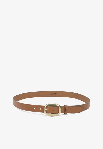Isabel Marant Dara Leather Belt In Brown