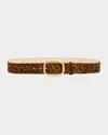 Isabel Marant Dara Leopard-print Suede Belt