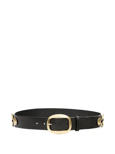 Isabel Marant Dara Studded Leather Belt In Black