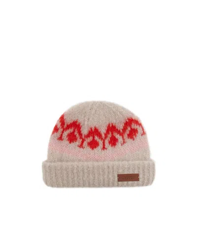 Isabel Marant Darana Logo Patch Beanie In Nude