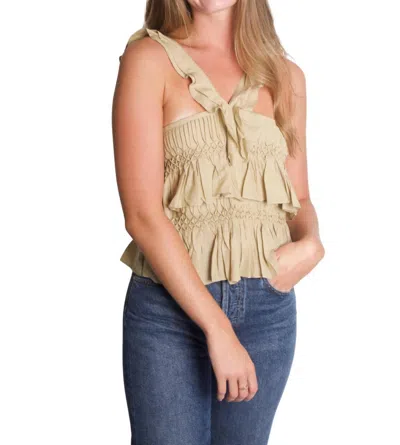 Isabel Marant Daren Top In Light Khaki In Pink