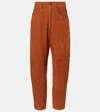 Isabel Marant Darielle Suede Tapered Pants In Brown