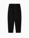 Isabel Marant Oriane Faded Denim Trousers With Contrast Stitching In Black