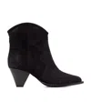 Isabel Marant Darizo Suede Western Booties In Black