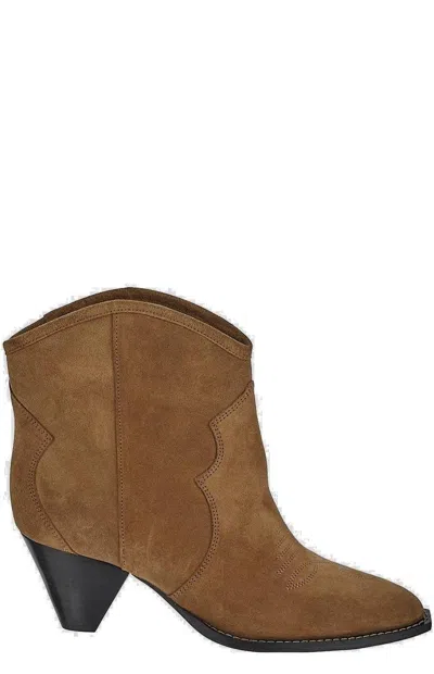 Isabel Marant Darizio Almond-toe Boots In Brown