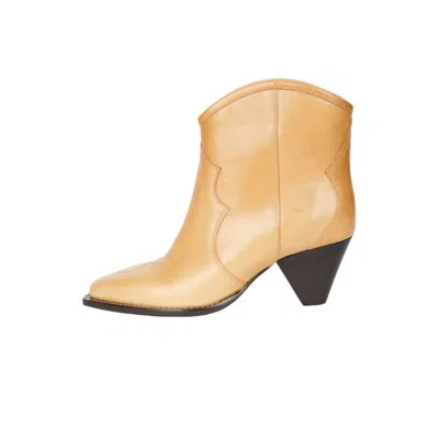 Isabel Marant Darizo Leather Ankle Boot In Brown