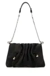 Isabel Marant Dark Brown Leather Bolton Shoulder Bag In Black