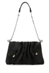 Isabel Marant Dark Brown Leather Bolton Shoulder Bag In Black