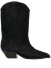 Isabel Marant Ankle Boots In Luxurious Calf Velvet Leather With Sleek Design And Quality Finish In Brown