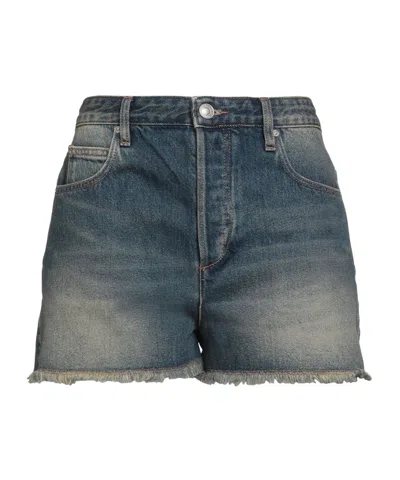 Isabel Marant Dark Denim Shorts In Gray