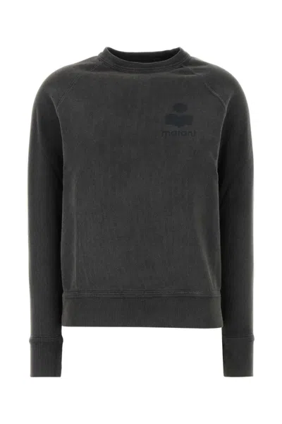 Isabel Marant Dark Grey Logo Sweatshirt In Gray
