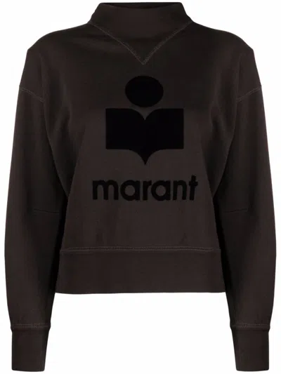 ISABEL MARANT DARK GREY MOBY LOGO SWEATSHIRT