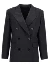 Isabel Marant Natalia Double-breasted Wool-flannel Blazer In Dark Grey