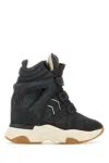 Isabel Marant Dark Grey Suede Balskee Sneakers In Gray
