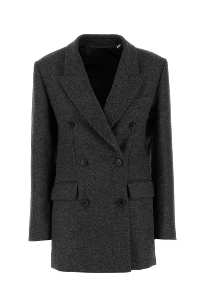ISABEL MARANT DARK GREY WOOL ISIDORA BLAZER