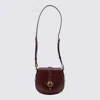 Isabel Marant Dark Red Leather Shoulder Bag In Purple