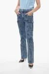 Isabel Marant Dark Wash Vokaio Cargo Denims 22cm In Blue