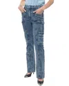 Isabel Marant Dark Wash Vokaio Cargo Denims 22cm In Blue
