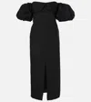 Isabel Marant Darlena Strapless Gathered Hemp-blend Midi Dress In Black