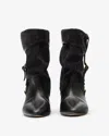 Isabel Marant Mid-calf Pointed-toe Calfskin Boots In Black