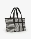 Isabel Marant Striped Pattern Top Handle Bag In Black-white