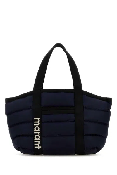 Isabel Marant Darwen Padded Top Handle Bag In Blue