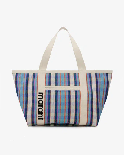 Isabel Marant Darwen Shoulder Bag In Turquoise-chalk