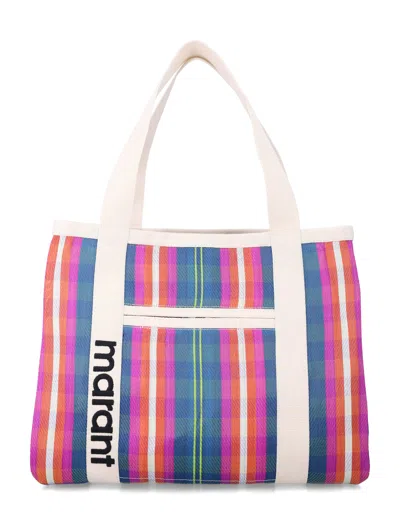 Isabel Marant Darwen Striped Shoulder Tote