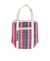 Isabel Marant Darwen Nylon Shoulder Bag With Striped Pattern In Multi