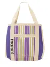 Isabel Marant Darwen Striped Tote Bag In Multicolour