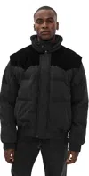 Isabel Marant Dawson Short Puffer Jacket In Cotton And Velvet In Black