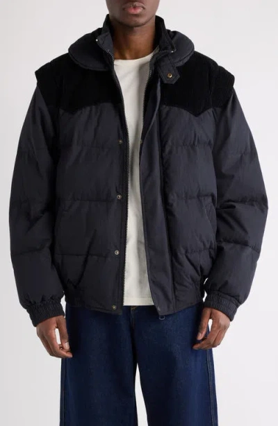 Isabel Marant Dawson Down Convertible Jacket In Black