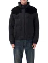 Isabel Marant Dawson Short Puffer Jacket In Cotton And Velvet In Black