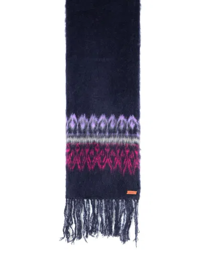 ISABEL MARANT ISABEL MARANT 'DAYNA' NAVY MOHAIR BLEND SCARF