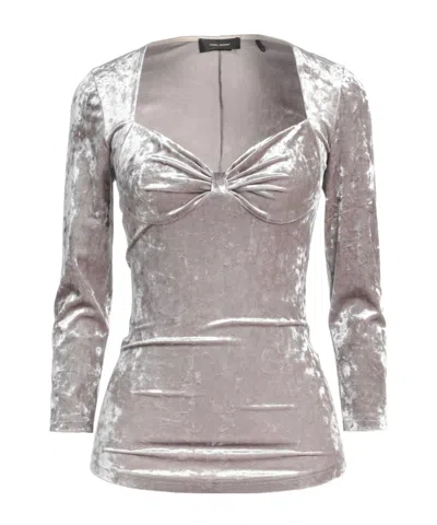 Isabel Marant Deep V-neck Top In Gray
