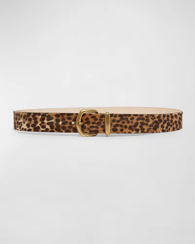 Isabel Marant Dela Cheetah-print Dyed Calf Belt In Leopard