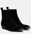 Isabel Marant Delano 35 Suede Ankle Boots In Black