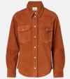 Isabel Marant Delcia Suede Shirt In Brown